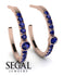 Hoop Sapphire Earrings Micro Pave - Ansley No. 74 image 2