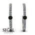 Hoop Black Diamond Earrings Micro Pave - Ansley No. 9 image 9