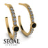 Hoop Black Diamond Earrings Micro Pave - Ansley No. 7 image 2