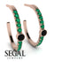 Hoop Black Diamond Earrings Micro Pave - Ansley No. 23 image 3