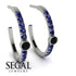 Hoop Black Diamond Earrings Micro Pave - Ansley No. 69 image 2