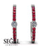 Hoop Diamond Earrings Micro Pave - Ansley No. 48 image 9