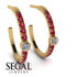 Hoop Diamond Earrings Micro Pave - Ansley No. 46 image 2