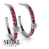 Hoop Diamond Earrings Micro Pave - Ansley No. 48 image 2