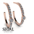 Hoop Diamond Earrings Micro Pave - Ansley No. 2 image 2