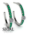 Hoop Diamond Earrings Micro Pave - Ansley No. 18 image 2