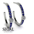 Hoop Diamond Earrings Micro Pave - Ansley No. 63 image 2