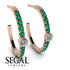Hoop Diamond Earrings Micro Pave - Ansley No. 17 image 2