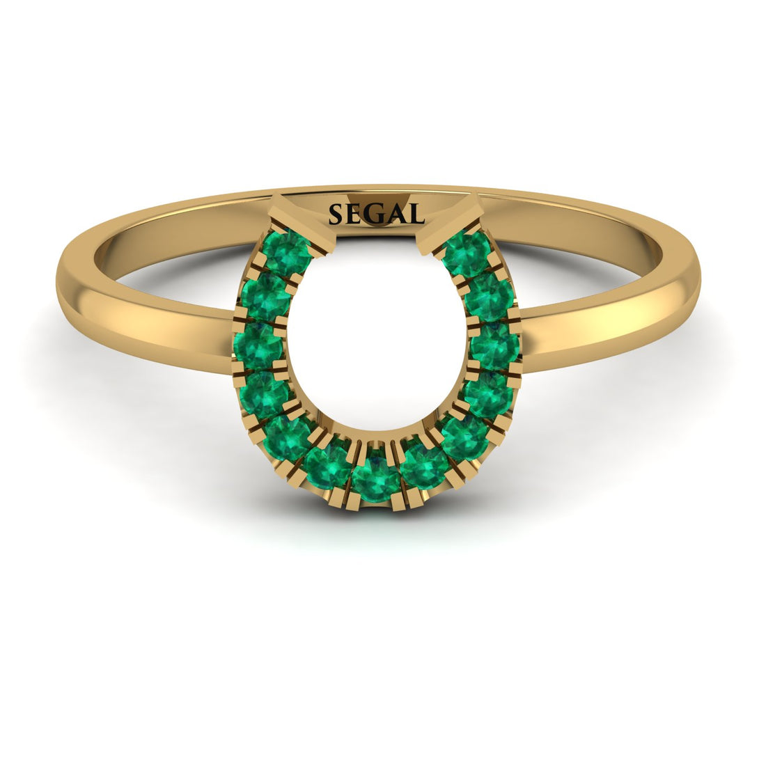 Horseshoe Emerald Ring - Malia No. 4
