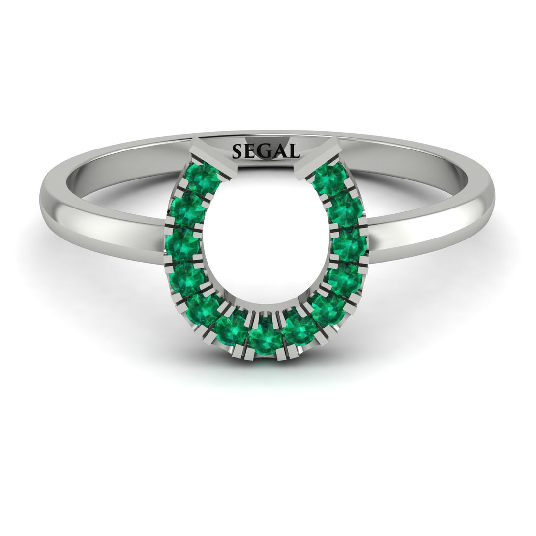 Horseshoe Emerald Ring - Malia No. 6