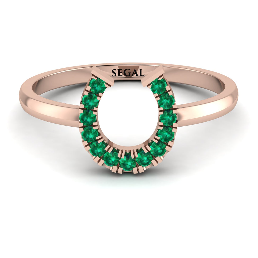 Horseshoe Emerald Ring - Malia No. 5