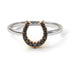 Two Tones Horseshoe Black Diamond Ring - Malia No. 21 image 1