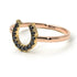 Two Tones Horseshoe Black Diamond Ring - Malia No. 19 image 4