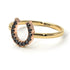 Two Tones Horseshoe Black Diamond Ring - Malia No. 19 image 5