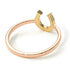 Two Tones Horseshoe Black Diamond Ring - Malia No. 19 image 6
