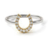 Two Tones Horseshoe Diamond Ring - Malia No. 17 image 1