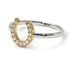 Two Tones Horseshoe Diamond Ring - Malia No. 17 image 4