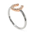 Two Tones Horseshoe Diamond Ring - Malia No. 18 image 9