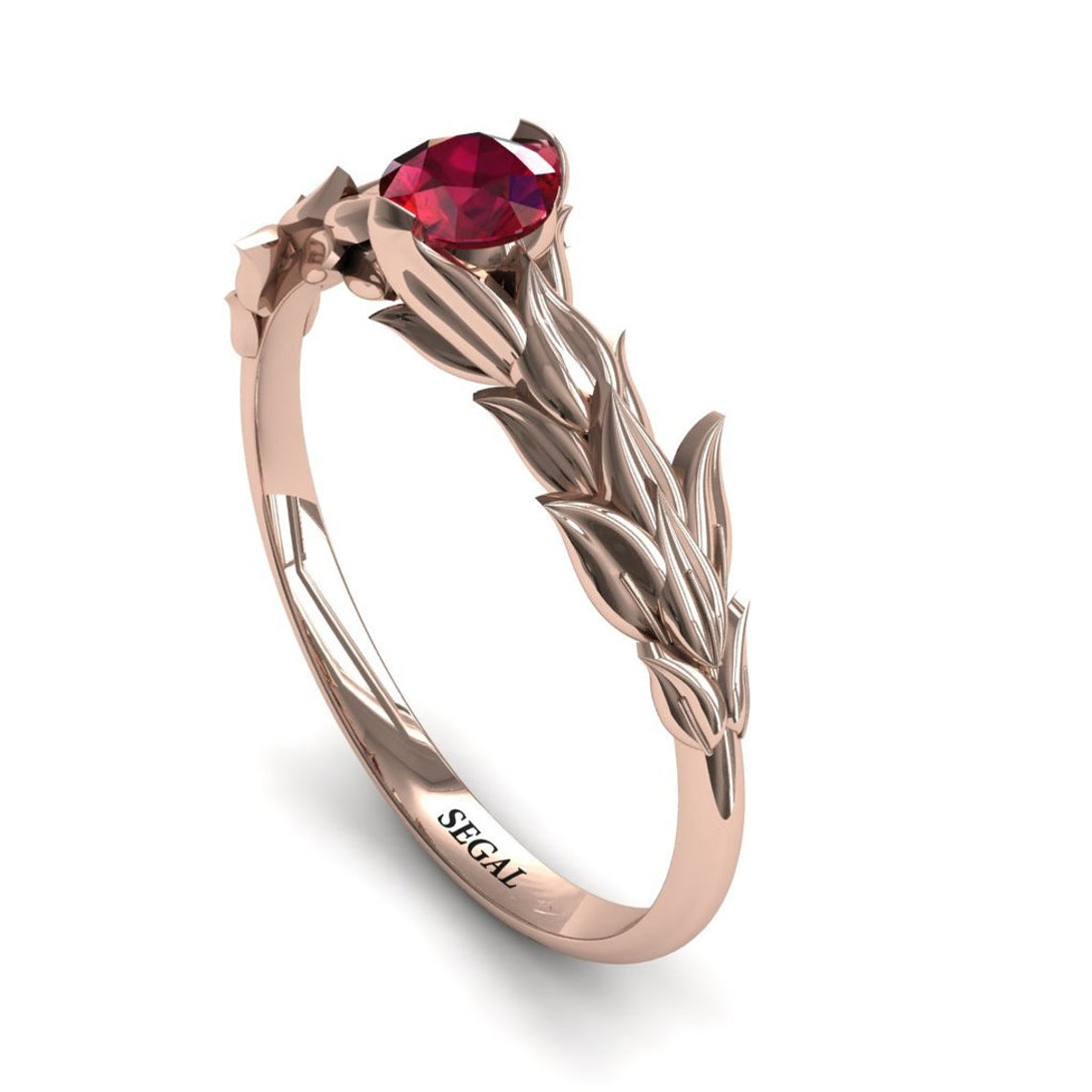 0.25ct Leaf Engagement Ring