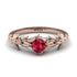 0.25ct Leaf Engagement Ring image 3