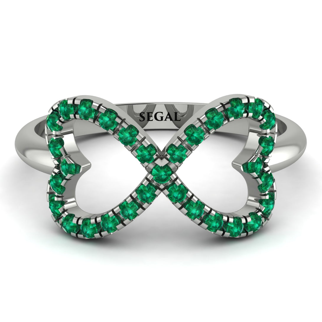 Infinity Heart Emerald Ring - Blakely No. 6