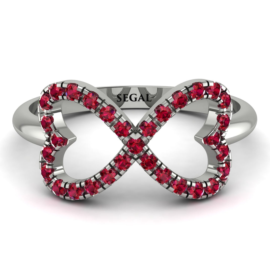 Infinity Heart Ruby Ring - Blakely No. 12