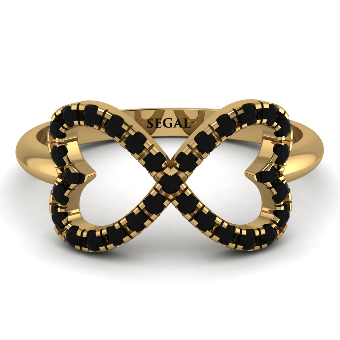 Infinity Heart Black Diamond Ring - Blakely No. 7