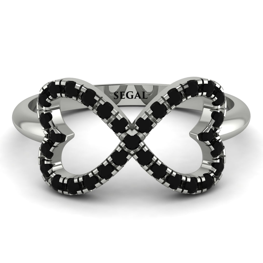 Infinity Heart Black Diamond Ring - Blakely No. 9