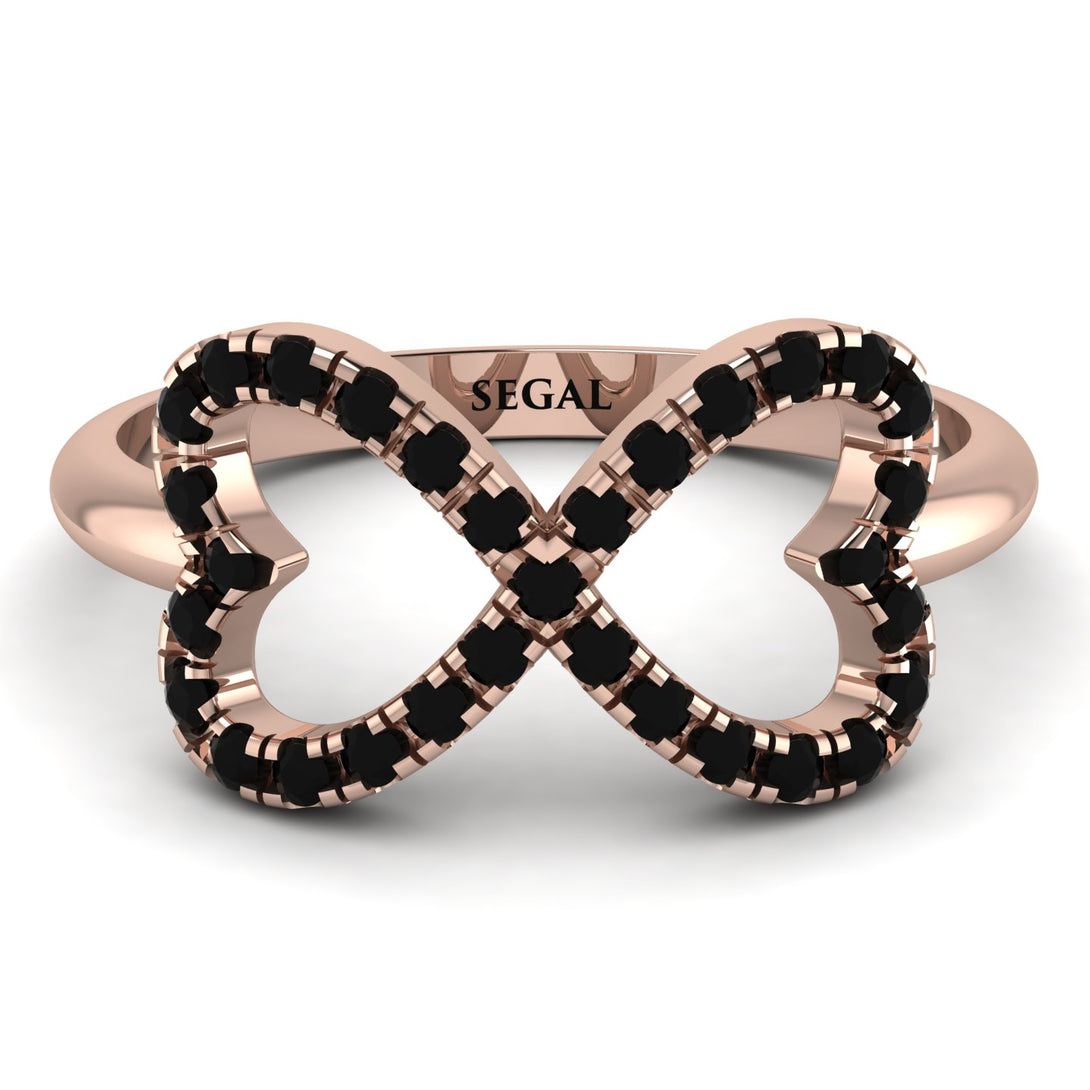 Infinity Heart Black Diamond Ring - Blakely No. 8