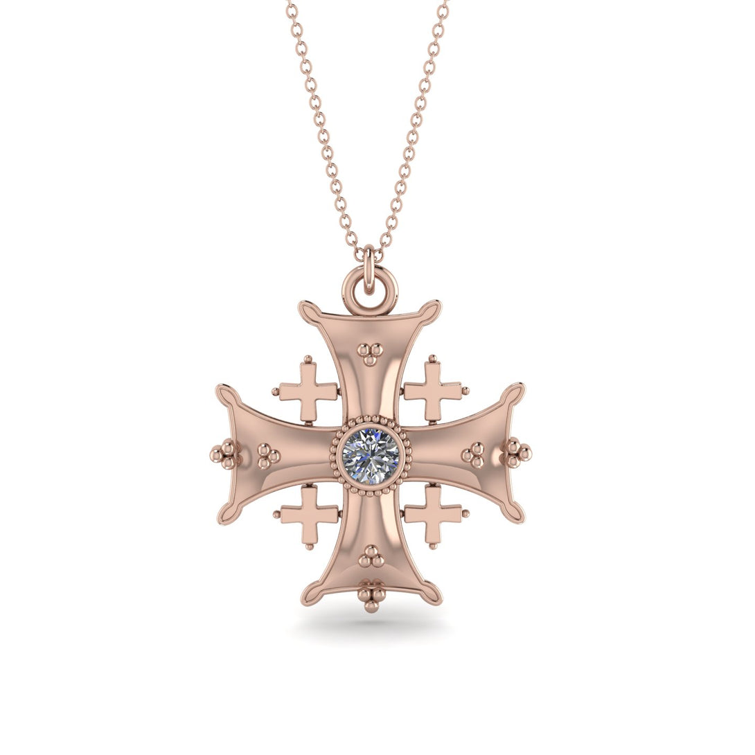Jerusalem Diamond Cross Necklace - Elijah No. 2
