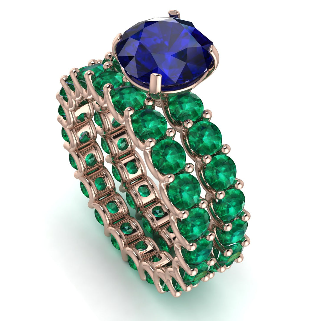 Fancy Sapphire Bridal Set - Tessa No. 29