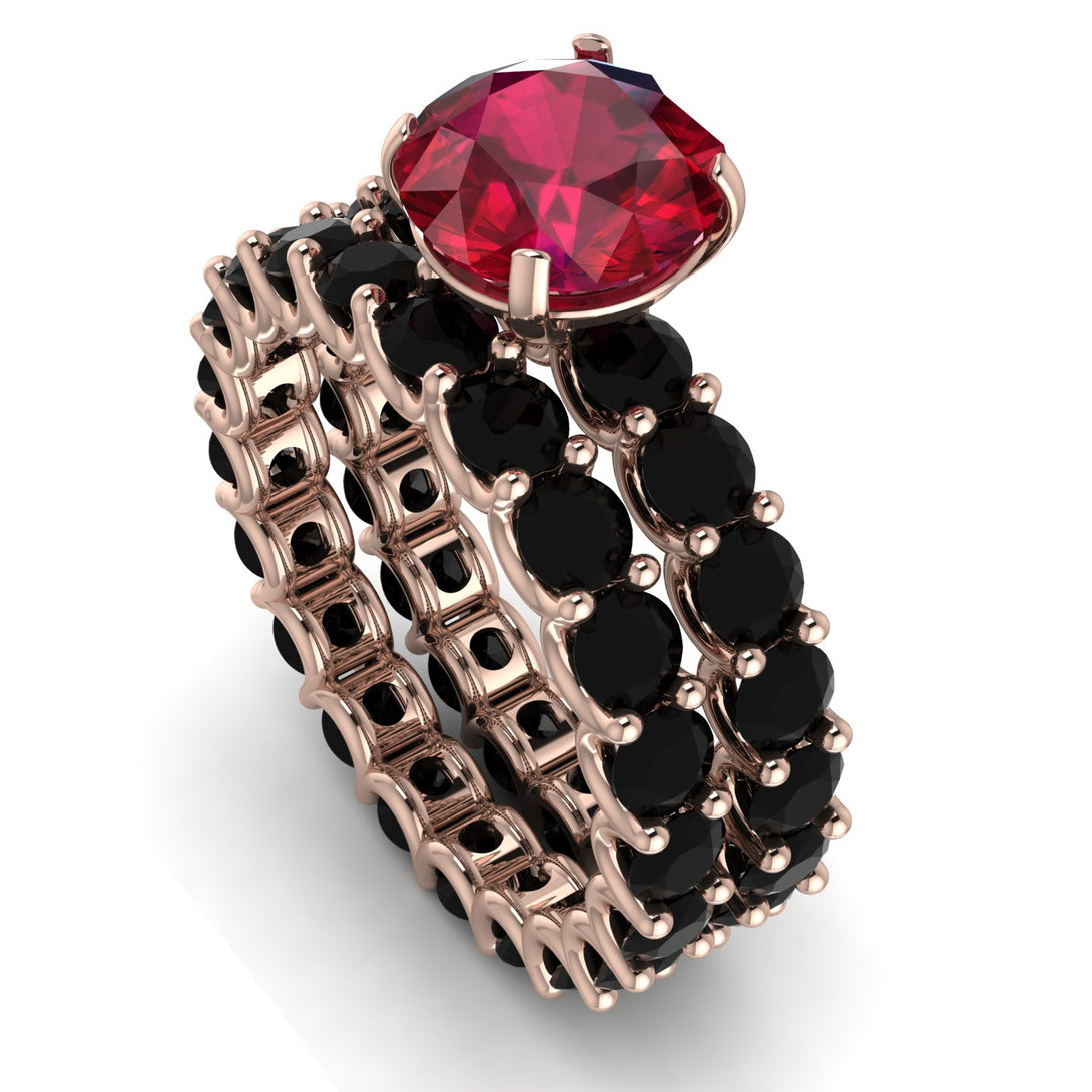 Fancy Ruby Bridal Set - Tessa No. 41