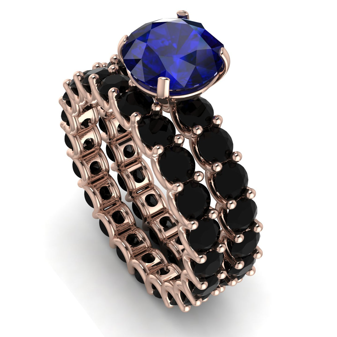 Fancy Sapphire Bridal Set - Tessa No. 44