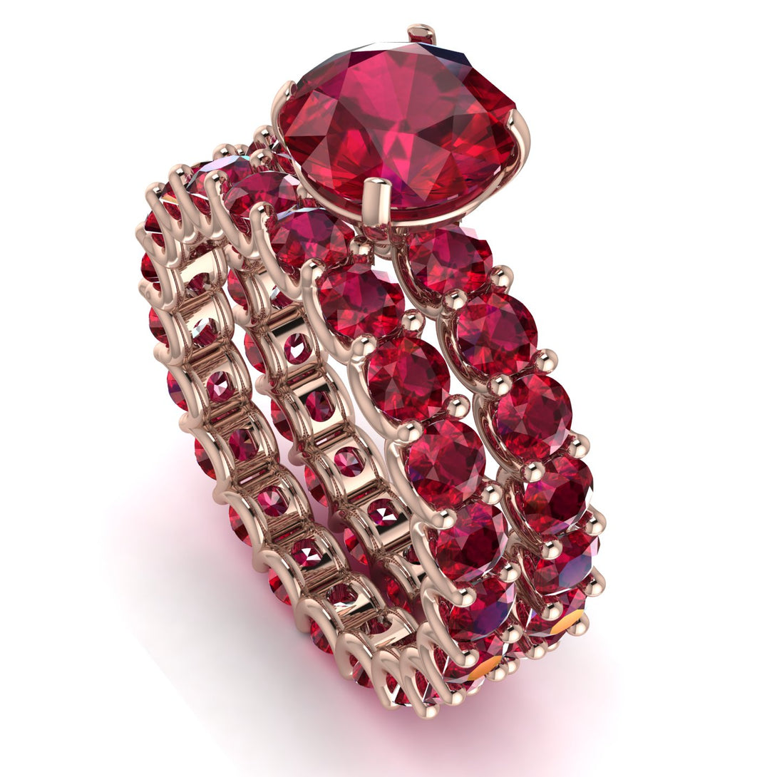 Fancy Ruby Bridal Set - Tessa No. 56