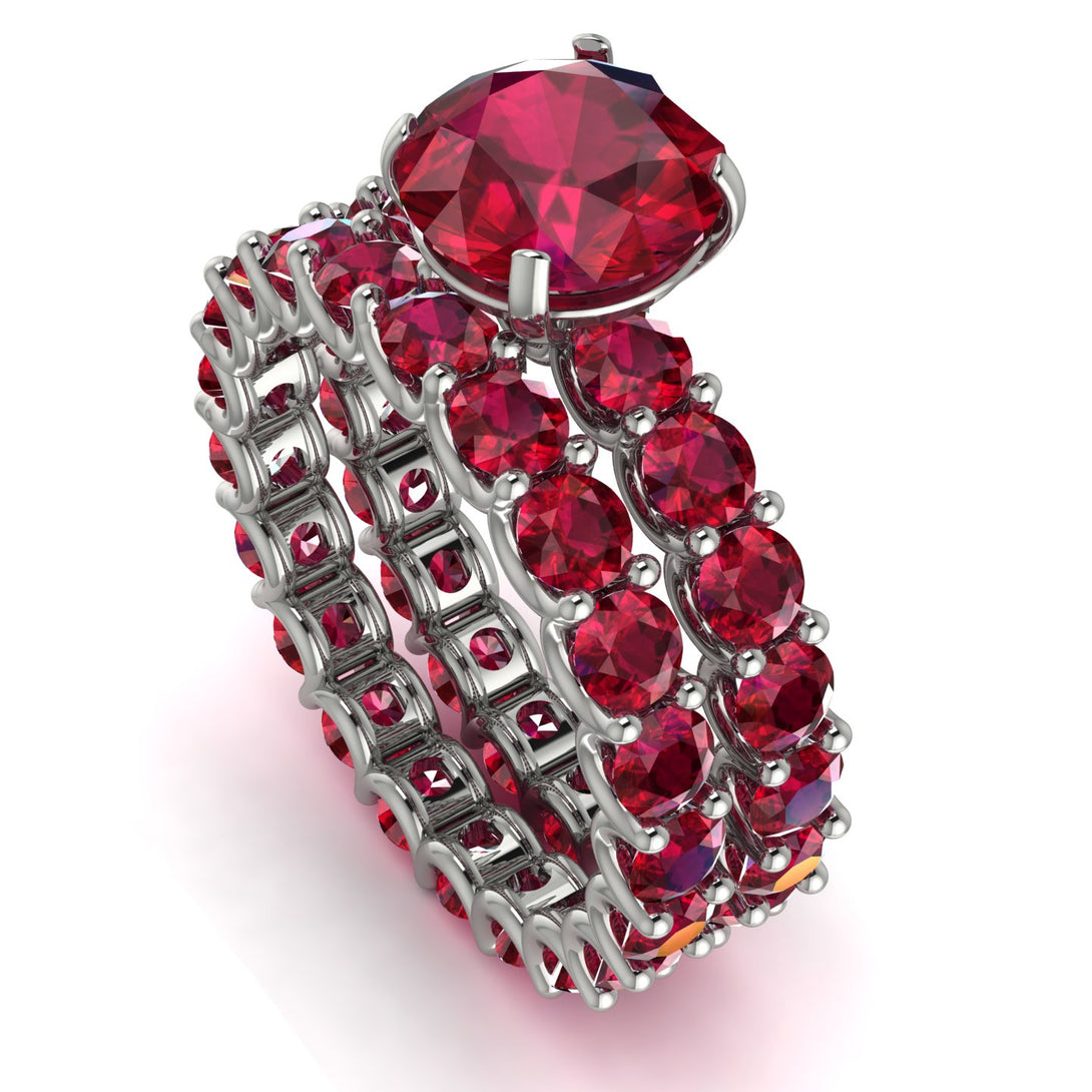 Fancy Ruby Bridal Set - Tessa No. 57