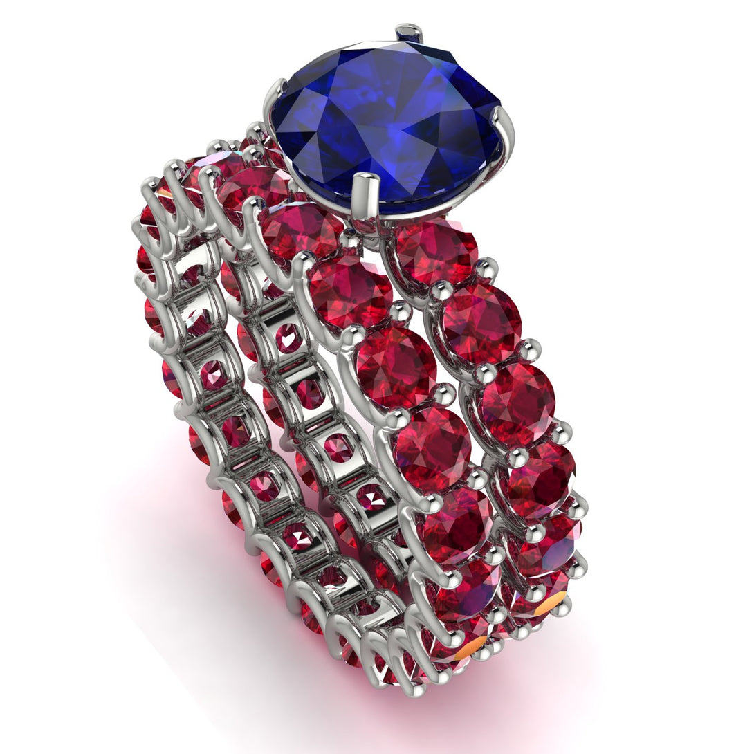 Fancy Sapphire Bridal Set - Tessa No. 60