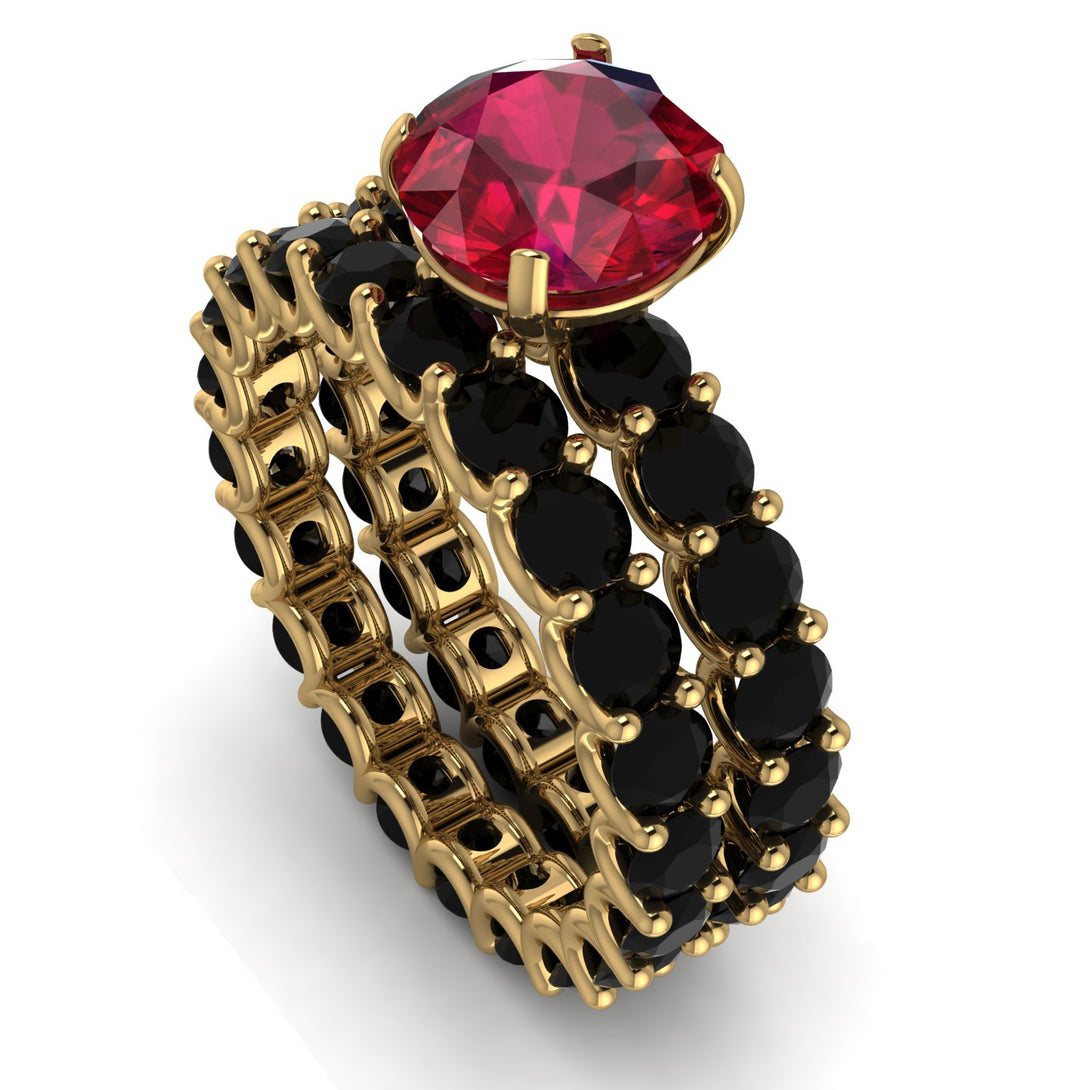 Fancy Ruby Bridal Set - Tessa No. 40