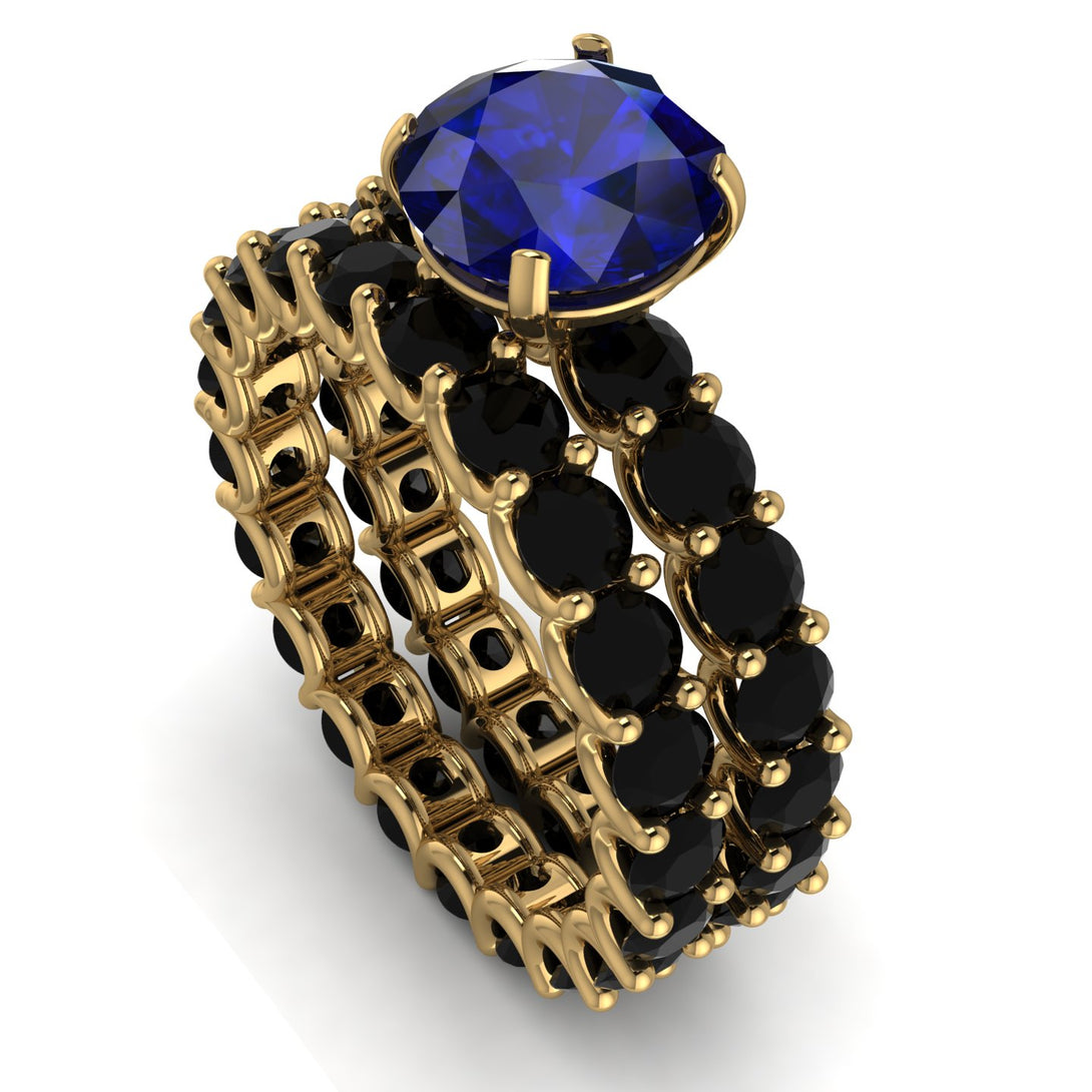 Fancy Sapphire Bridal Set - Tessa No. 43