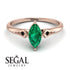 Marquise Emerald Geometrical Engagement Ring - Reese No. 35 image 10