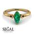 Marquise Emerald Geometrical Engagement Ring - Reese No. 34 image 10