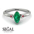 Marquise Emerald Geometrical Engagement Ring - Reese No. 51 image 10