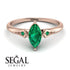 Marquise Emerald Geometrical Engagement Ring - Reese No. 20 image 10