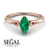 Marquise Emerald Geometrical Engagement Ring - Reese No. 50 image 10
