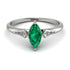 Marquise Emerald Geometrical Engagement Ring - Reese No. 6 image 1