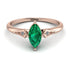 Marquise Emerald Geometrical Engagement Ring - Reese No. 5 image 1