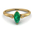 Marquise Emerald Geometrical Engagement Ring - Reese No. 4 image 1