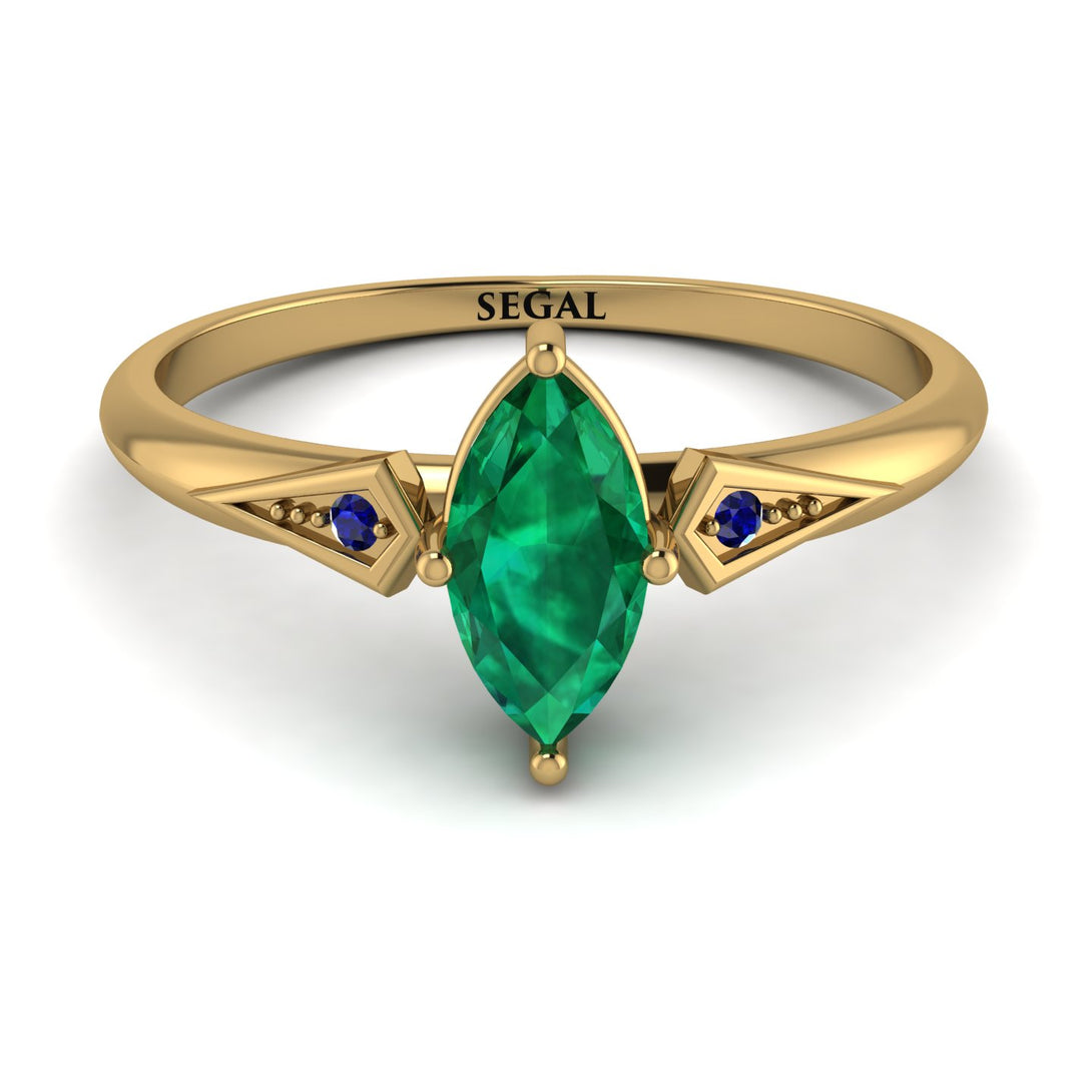 Marquise Emerald Geometrical Engagement Ring - Reese No. 64