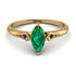 Marquise Emerald Geometrical Engagement Ring - Reese No. 64 image 1