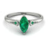 Marquise Emerald Geometrical Engagement Ring - Reese No. 21 image 1