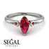 Marquise Ruby Geometrical Engagement Ring - Reese No. 57 image 10